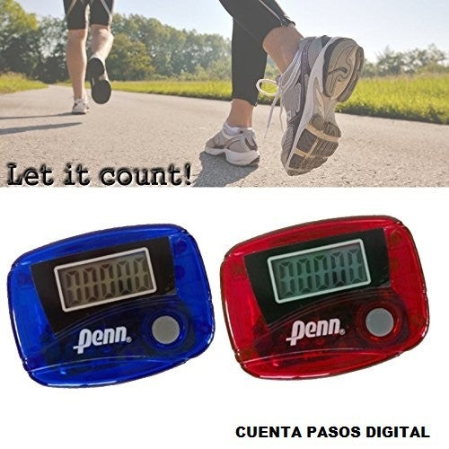 Podomètre avec écran LCD - compte les pas jusque 99999 /Crochet pour la ceinture