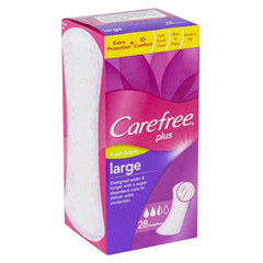 Carefree Plus LARGE 28 Protège-slips ultra doux antidérapants grande protection