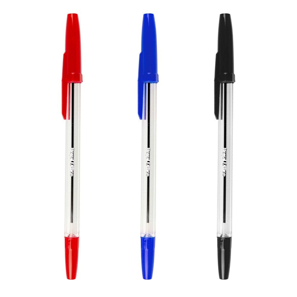Paquet de 50 stylos à encre longue durée Royal Office 1 mm avec clip