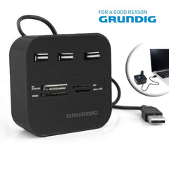 Lecteur de carte GRUNDIG HUB USB 2.0 7 en 1- GRUNDIG