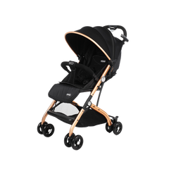 B30409-BK Poussette bébé pliante BLACK NUNU 'BUGSY avec housse de pluie