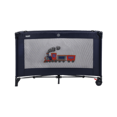 Bk-Navy-BL Berceau pliable bébé Nunù 125x65x78 cm avec sac de transport