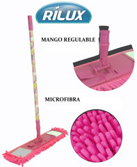 Vadrouille en microfibre manche extensible et télescopique avec motifs - RILUX