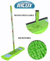 Vadrouille en microfibre manche extensible et télescopique avec motifs - RILUX