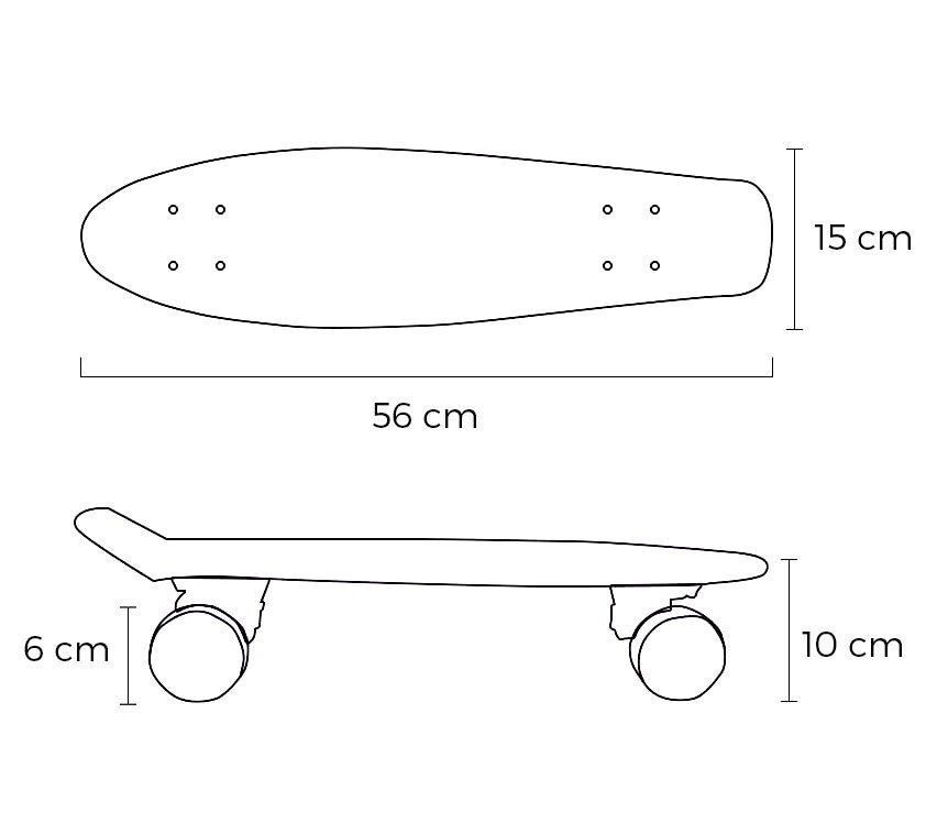 Mini skateboard Cruiser Skate'n Go - Planche de 56 cm