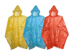 Pack de 3 imperméables jetables à capuche unisexe poncho polyéthylène 747619