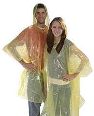 Pack de 3 imperméables jetables à capuche unisexe poncho polyéthylène 747619