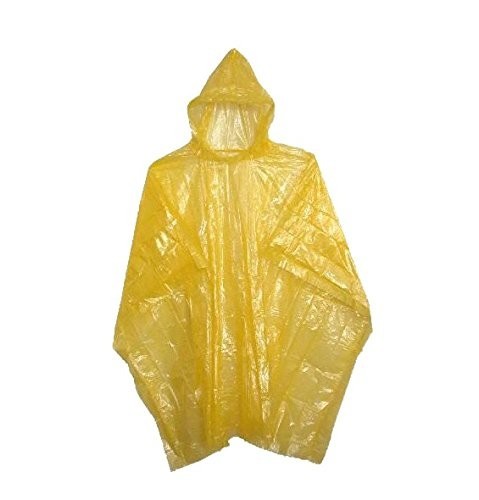 Pack de 3 imperméables jetables à capuche unisexe poncho polyéthylène 747619