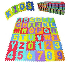 Tapis lettres et chiffres Puzzle 36 pcs - 17 x 17 cm monde de jeux 529052