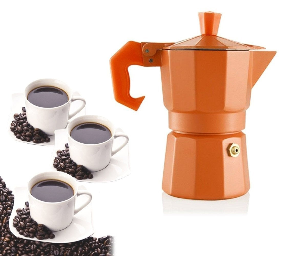 Cafetière italienne pour 3 tasses de café de couleurs FUN - WELKHOME -