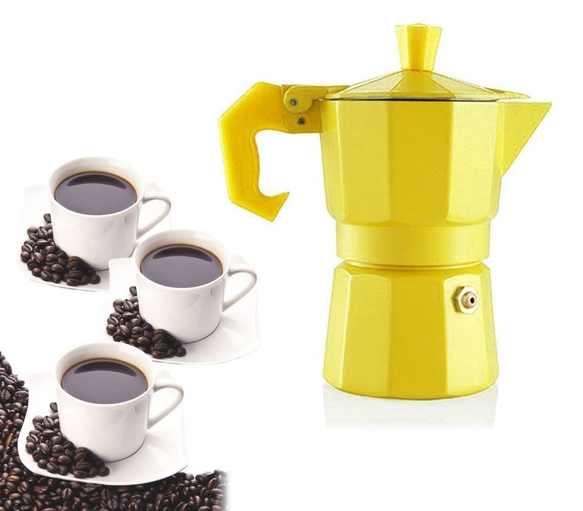 Cafetière italienne pour 3 tasses de café de couleurs FUN - WELKHOME -