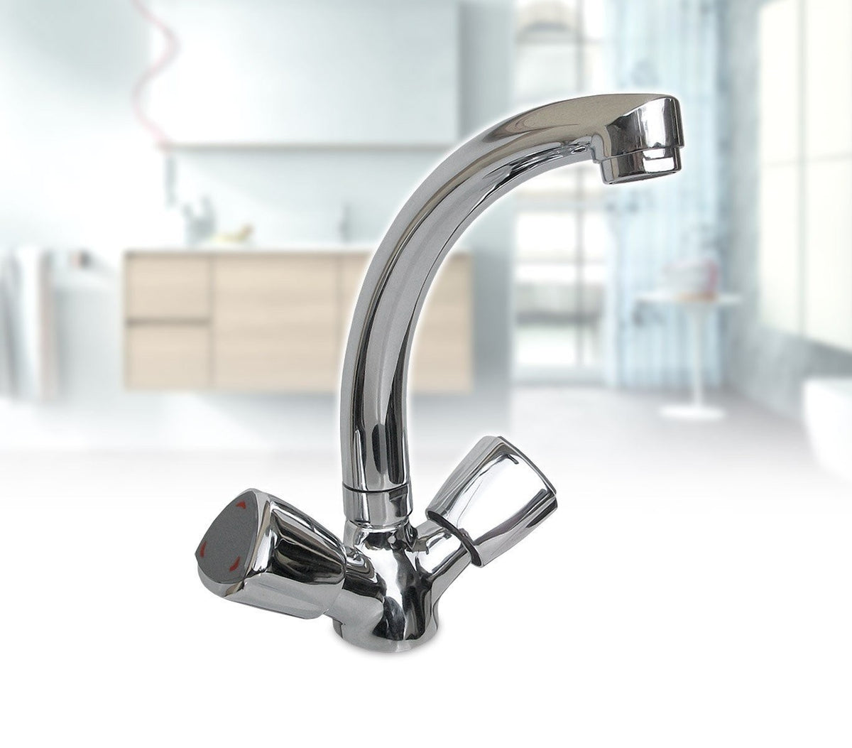 Robinet de cuisine et salle de bain avec double bec (22 cm) 70605