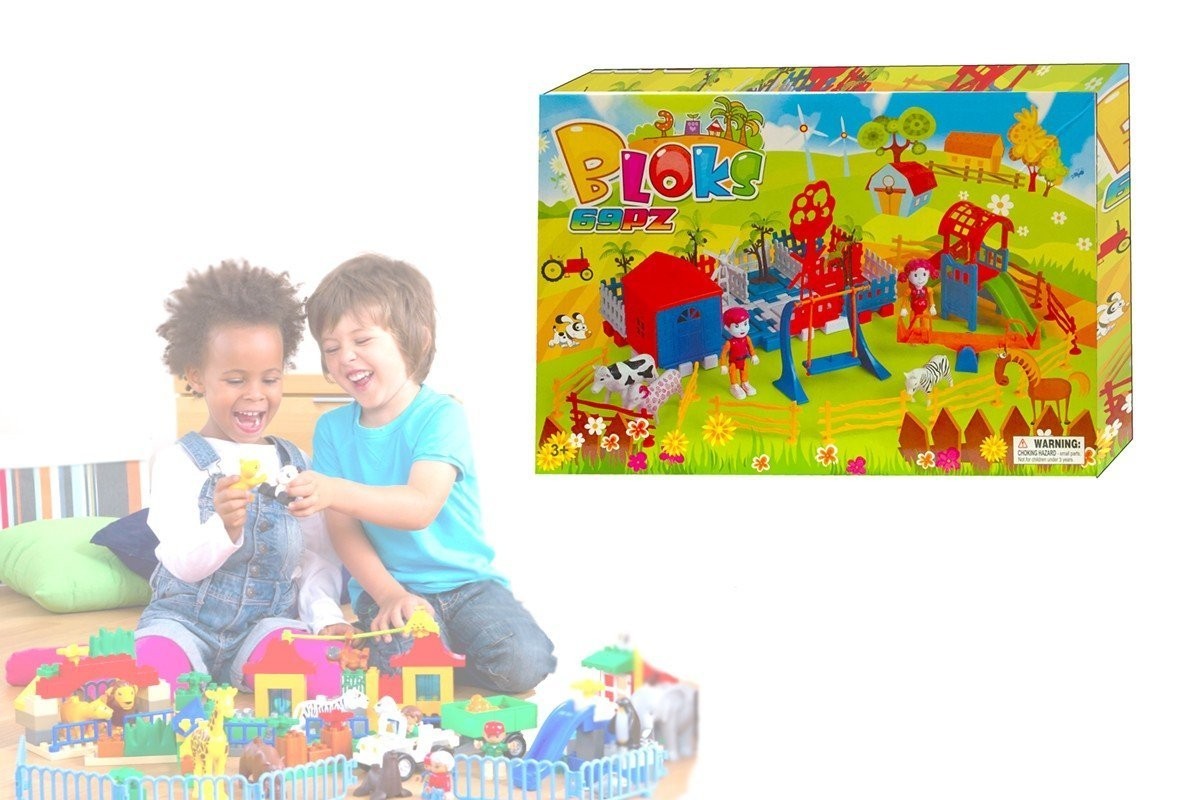 Jeu de construction - Portique bâtiments de ferme 69 pièces à assembler 368920