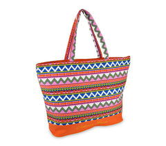 0658T Sac de plage en plusieurs couleurs modèle Jamila by Sabrina motif ethnique