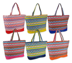 0658T Sac de plage en plusieurs couleurs modèle Jamila by Sabrina motif ethnique