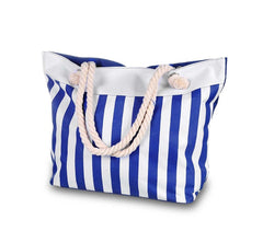 734229 Sac de plage modèle BEACHWEAR à rayures et doubles poignées en corde