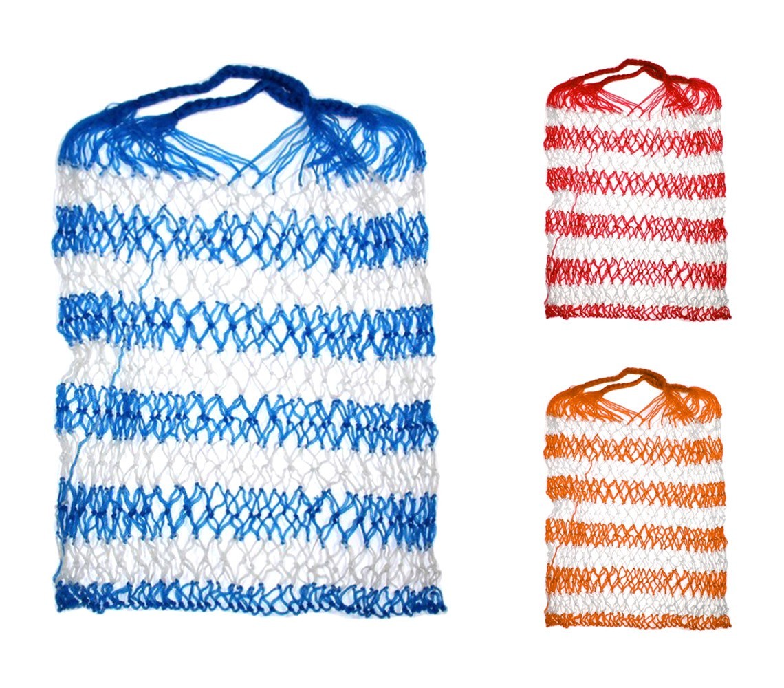 Sac filet pour transporter jeux et équipements pour la mer réseau de couleurs