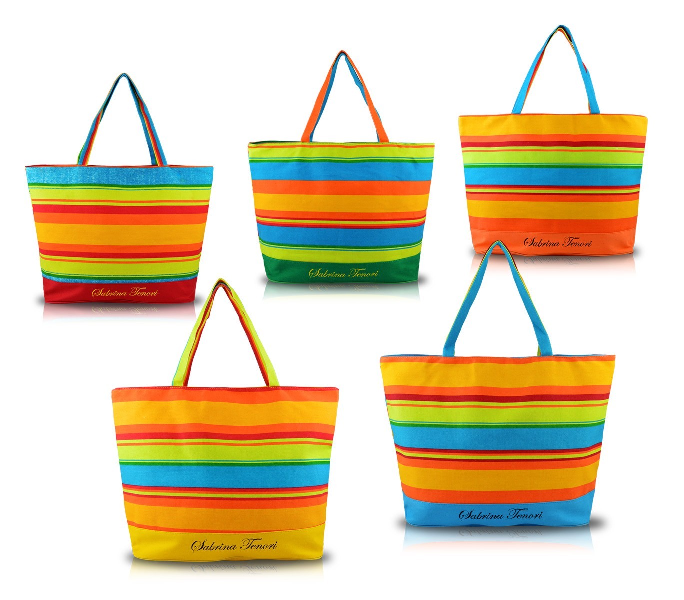 Sac de plage SABRINA modèle FULL COLOR spacieux en tissu avec fermeture zip