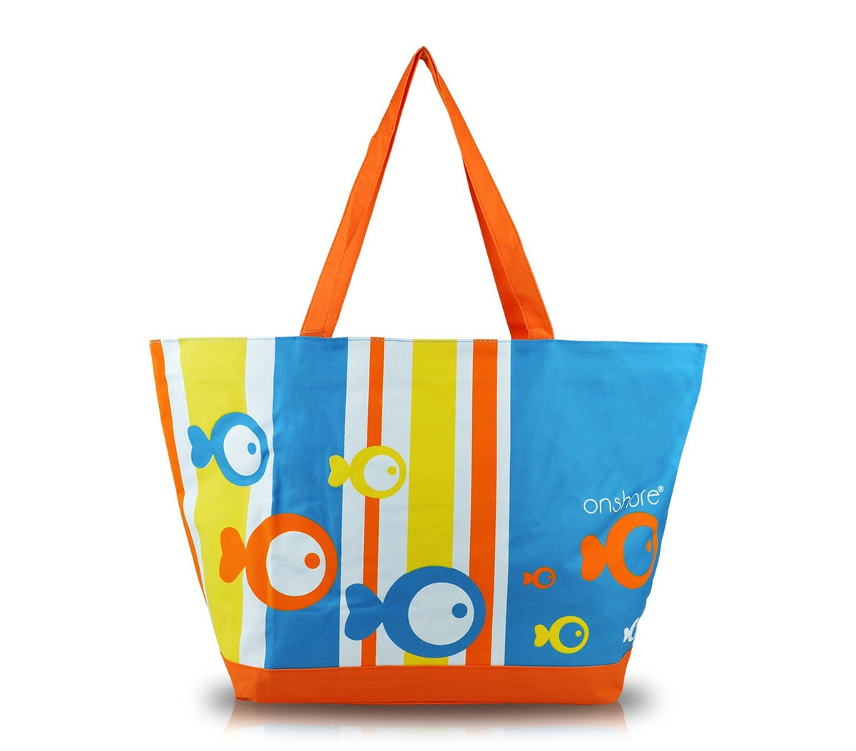 Sac de plage ONSHORE 272039 modèle FISH INTO STRIPS imperméable et spacieux