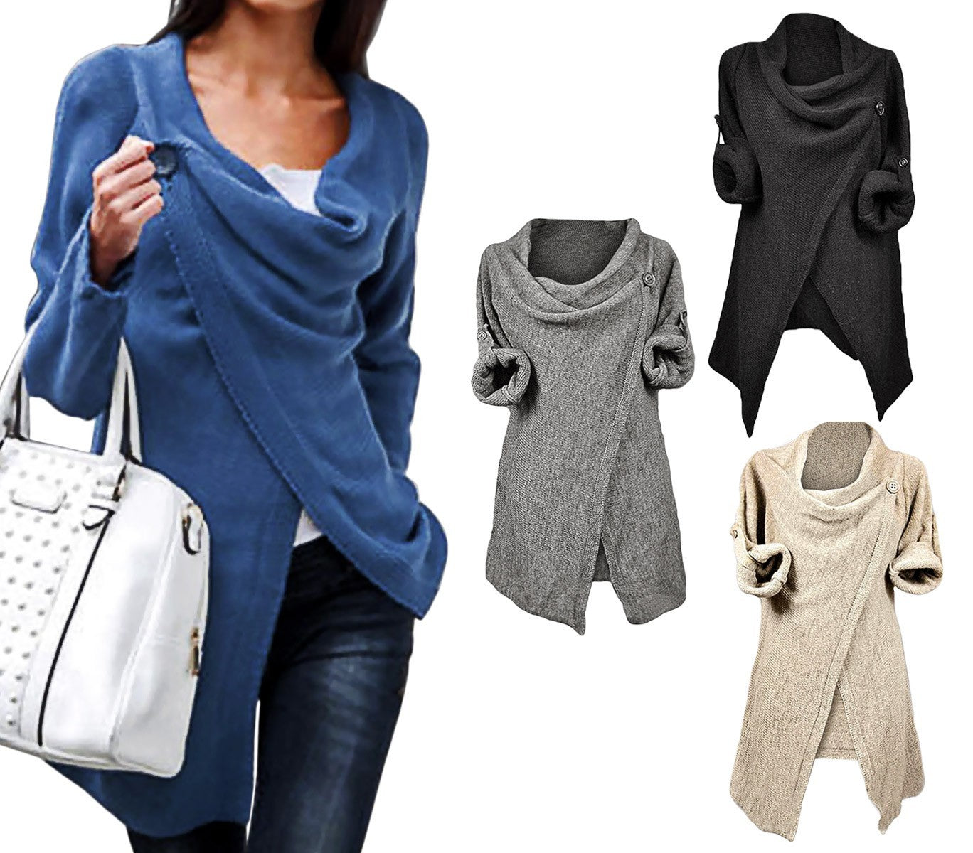Cardigan Femmes Meredith tailles S à XL en 4 couleurs à la mode