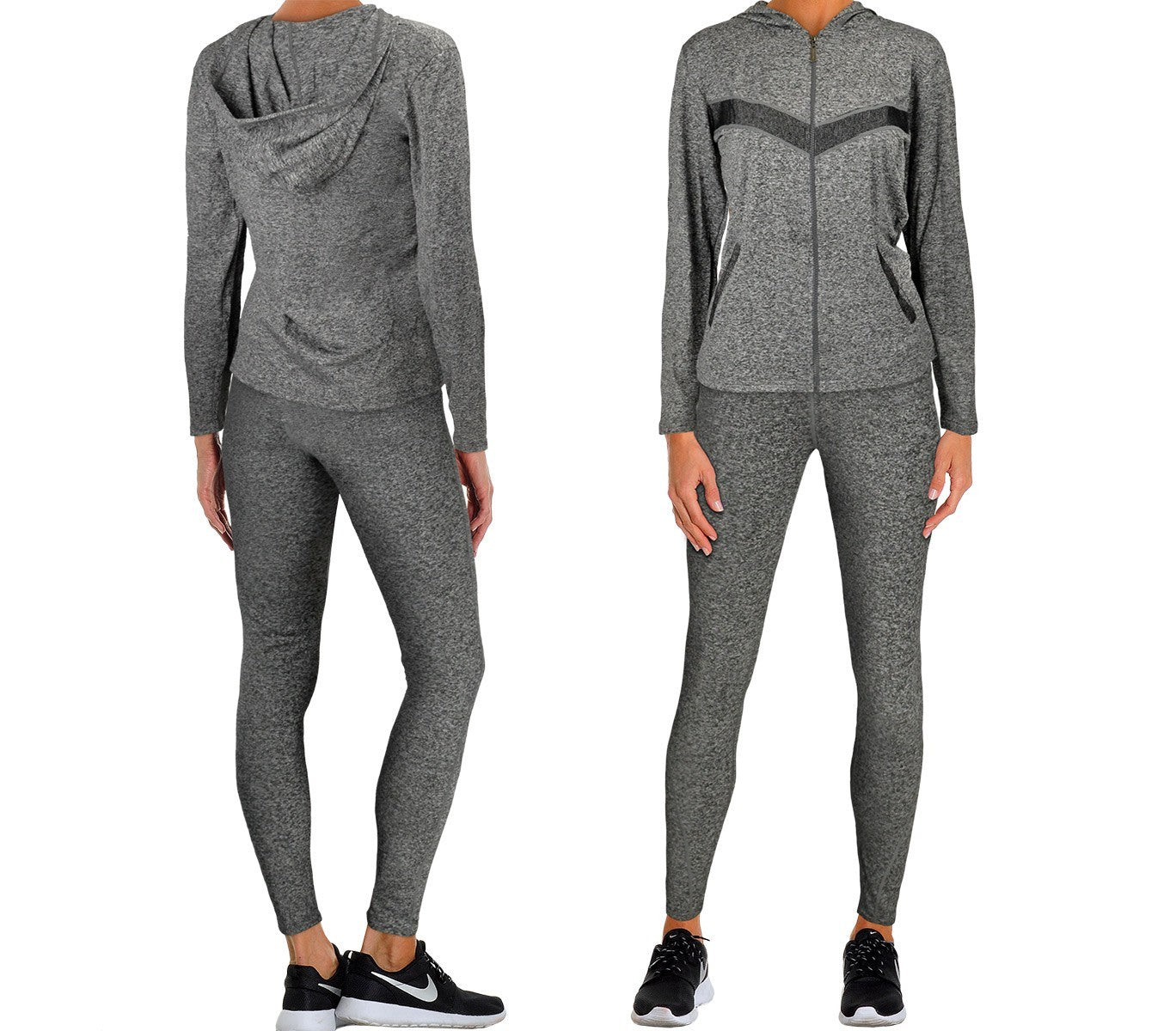 K7732 Ensemble de sport pour femmes sweat et pantalon long en trois couleurs