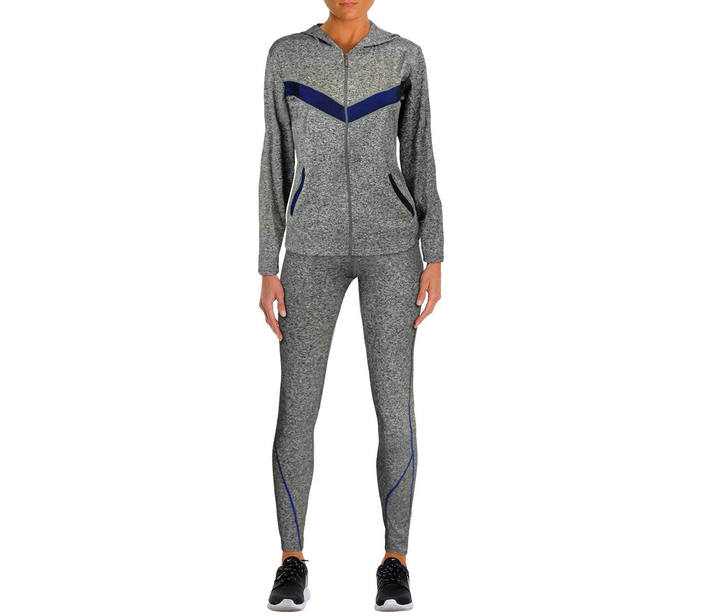K7732 Ensemble de sport pour femmes sweat et pantalon long en trois couleurs
