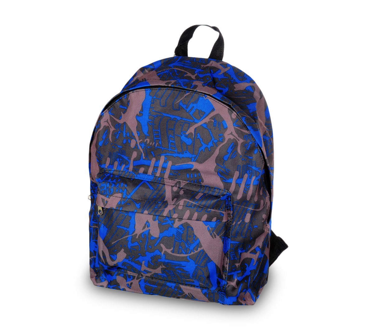 736224 Sac à dos CARSWO camouflage bleu et gris en tissu imperméable