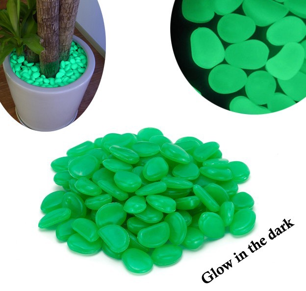 Pack de 300 pierres lumineuses fluorescentes décoratives glow in the dark