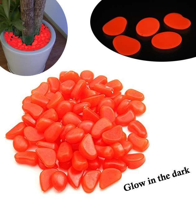Pack de 200 pierres lumineuses fluorescentes décoratives glow in the dark