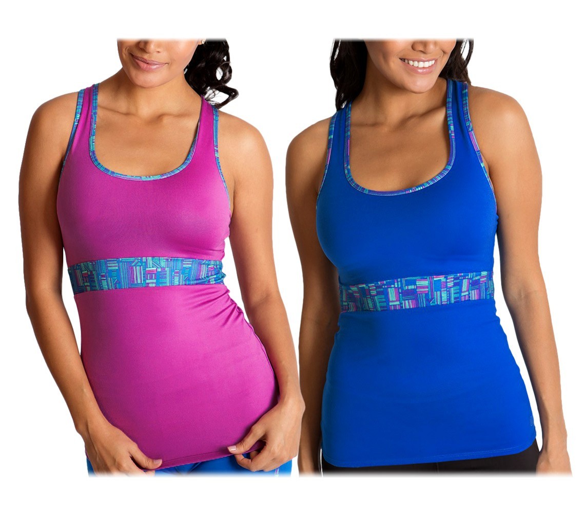 BU1019 Débardeur de sport stretch mod. Motivation avec bande de soutien poitrine