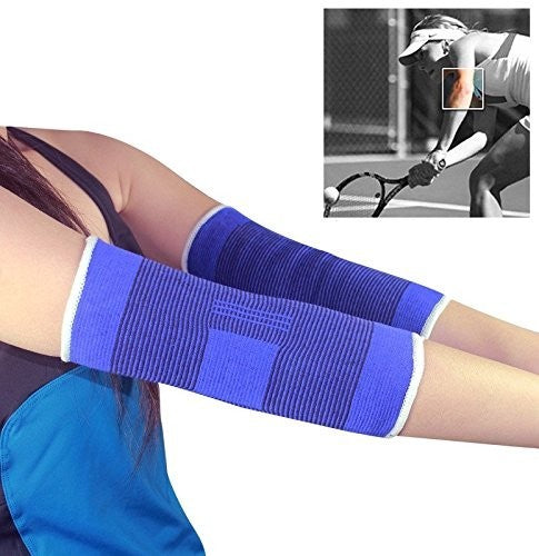Bande coude / coudiére x2 pour douleur / blessures - bleu