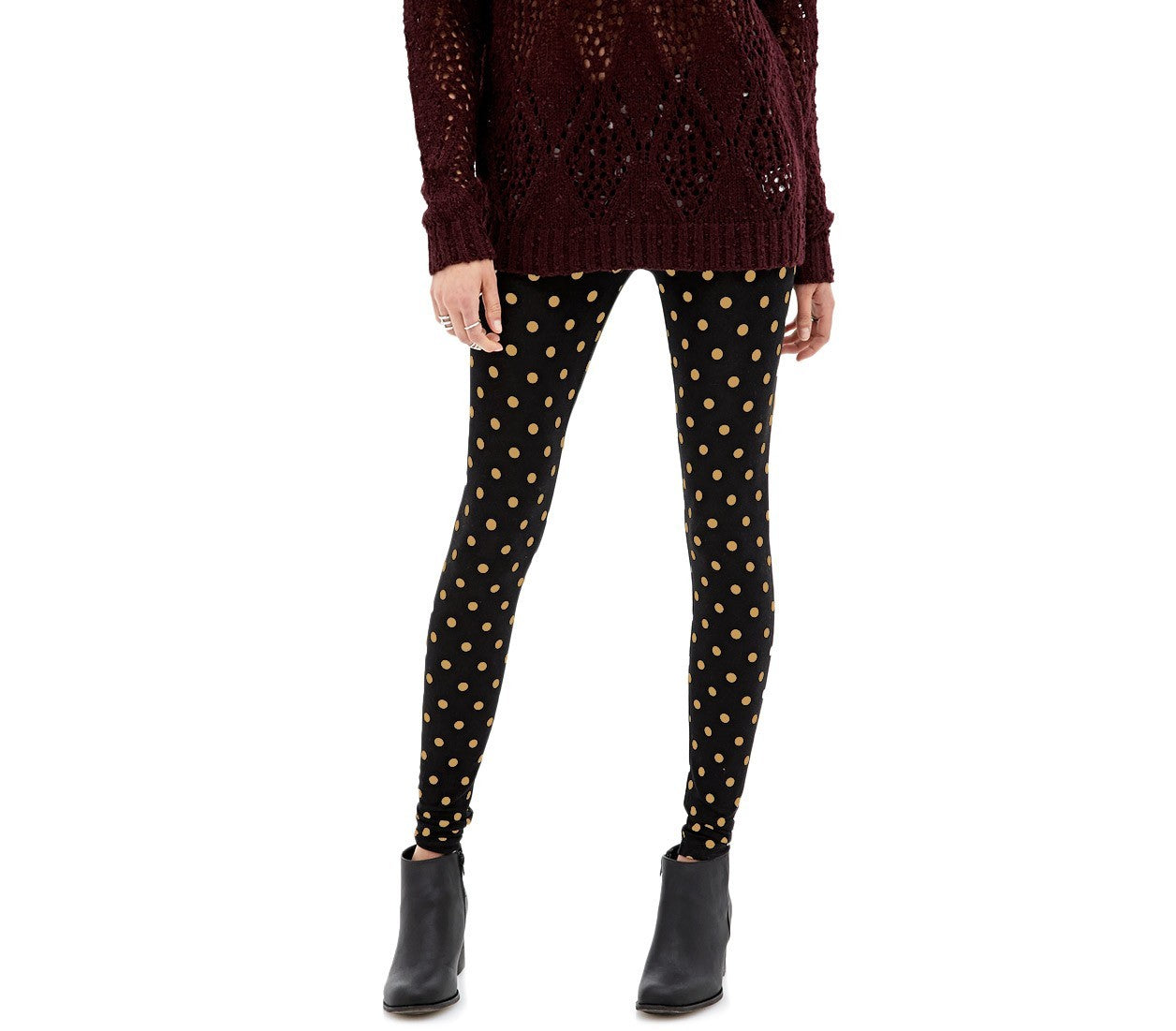 804 Set 3 leggings à pois femmes ass. Heather eff thermique intérieur peluche