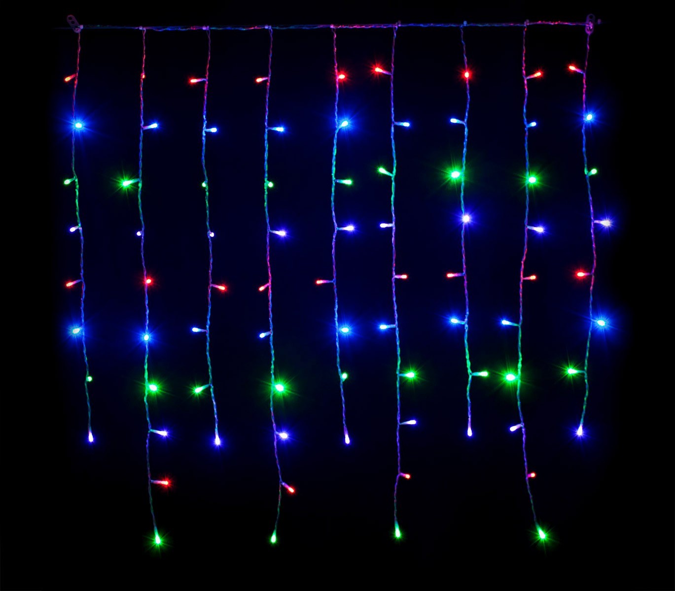 031434 Rideau de lumières de Noël d'extérieur de 416 lumières multicolores