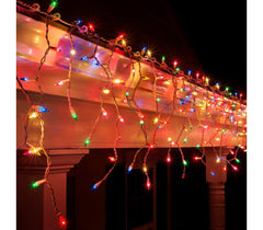 031434 Rideau de lumières de Noël d'extérieur de 416 lumières multicolores