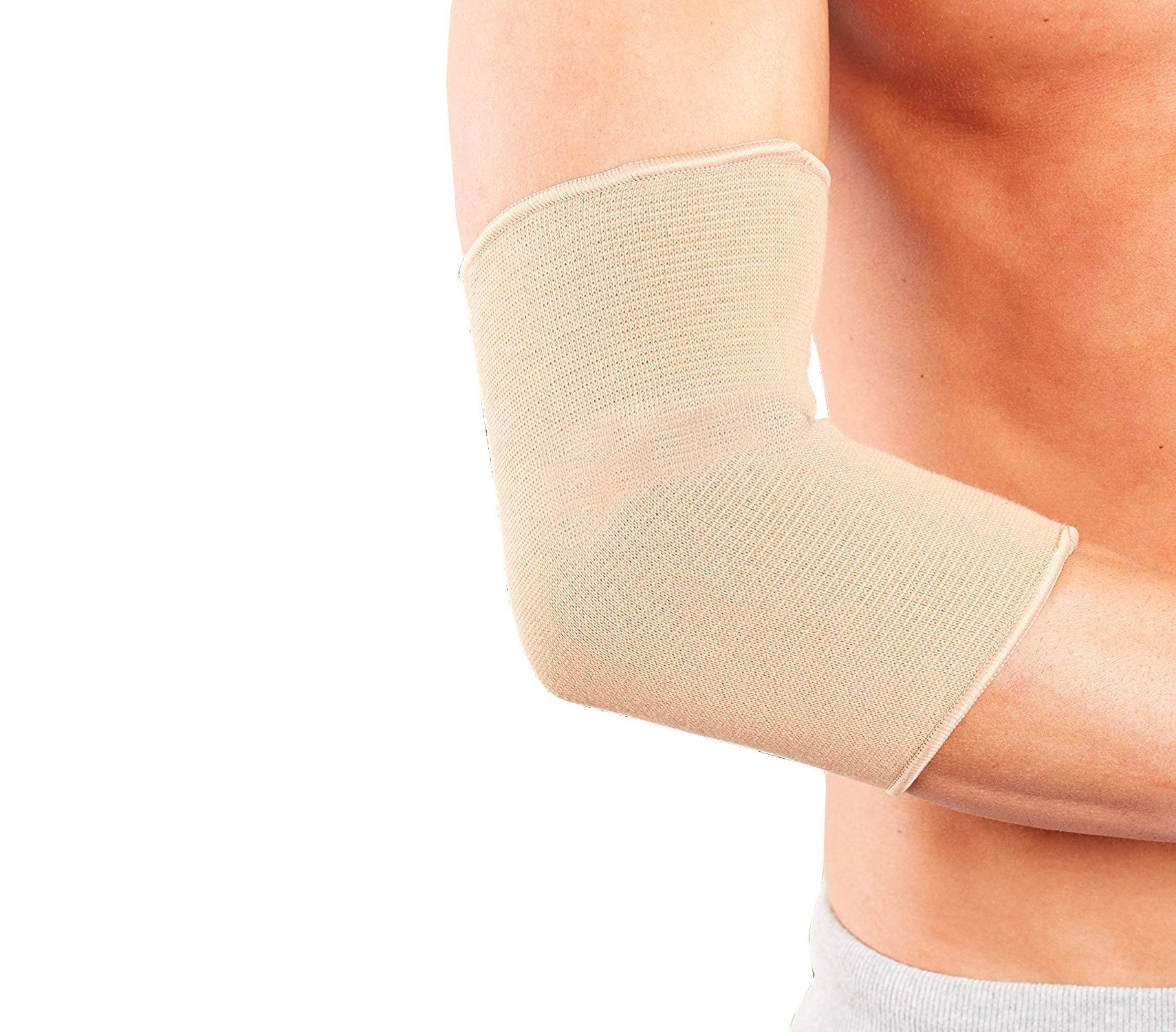 068089 Set de 2 bandes de soutien EVERTOP en coton élastique pour le coude beige