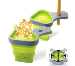 703419 - Lot de 2 crépines - passoires - pliage silicone pâtes