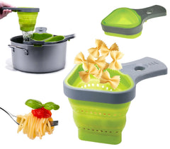 703419 - Lot de 2 crépines - passoires - pliage silicone pâtes