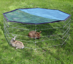 26477 Cage octogonale extérieur avec parasol pour les petits animaux