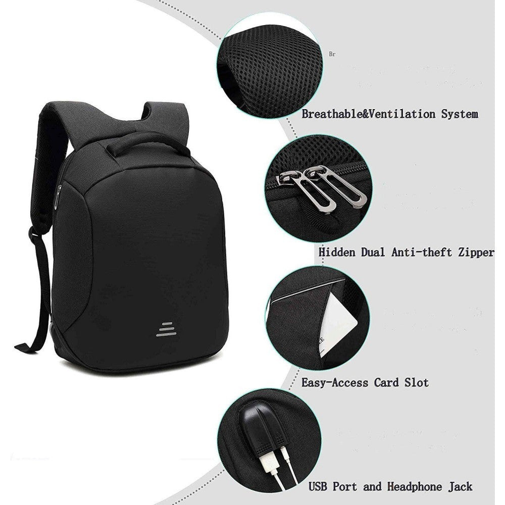 Sac à dos étanche pour ordinateur 15,6" avec port USB et système antivol