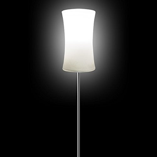 Lampadaire avec abat-jour en verre- LIFETIME- 146x19,5 cm inclus ampoule 9 Watts