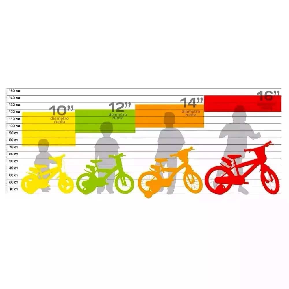 GIAQUINTO GVC-5423 Vélo enfant taille 14" avec 2 freins 3 couleurs