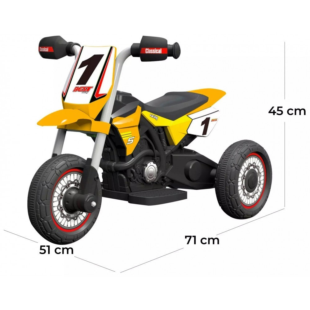 GVC-5478 MOTO ENDURO 3 roues 6V pour enfants avec phares et sons