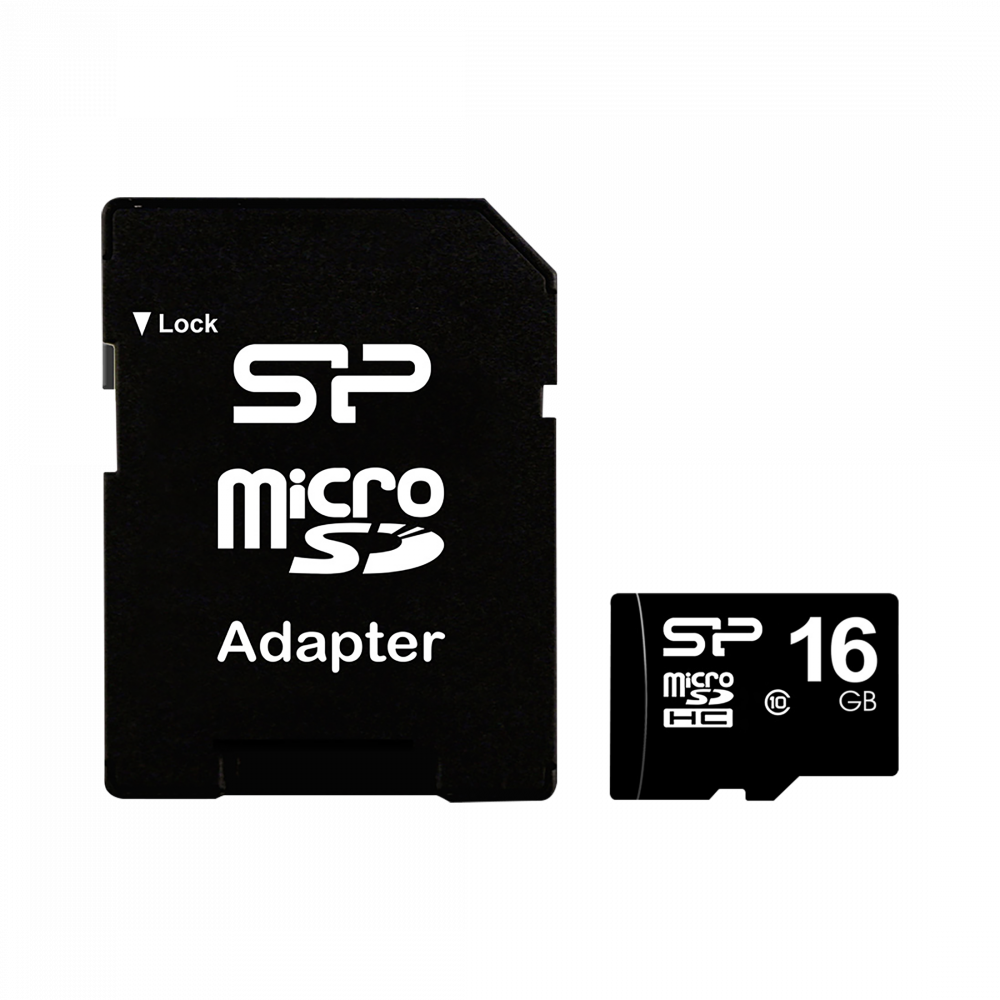 Carte microSD SILICON POWER 16 Go avec adaptateur SD de classe 10