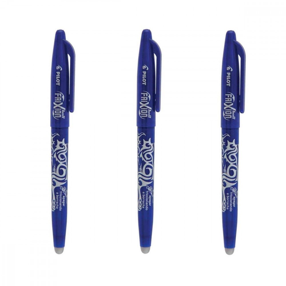 Paquet de 6 stylos Pilot Frixion Clicker 07 effaçable et rechargeable