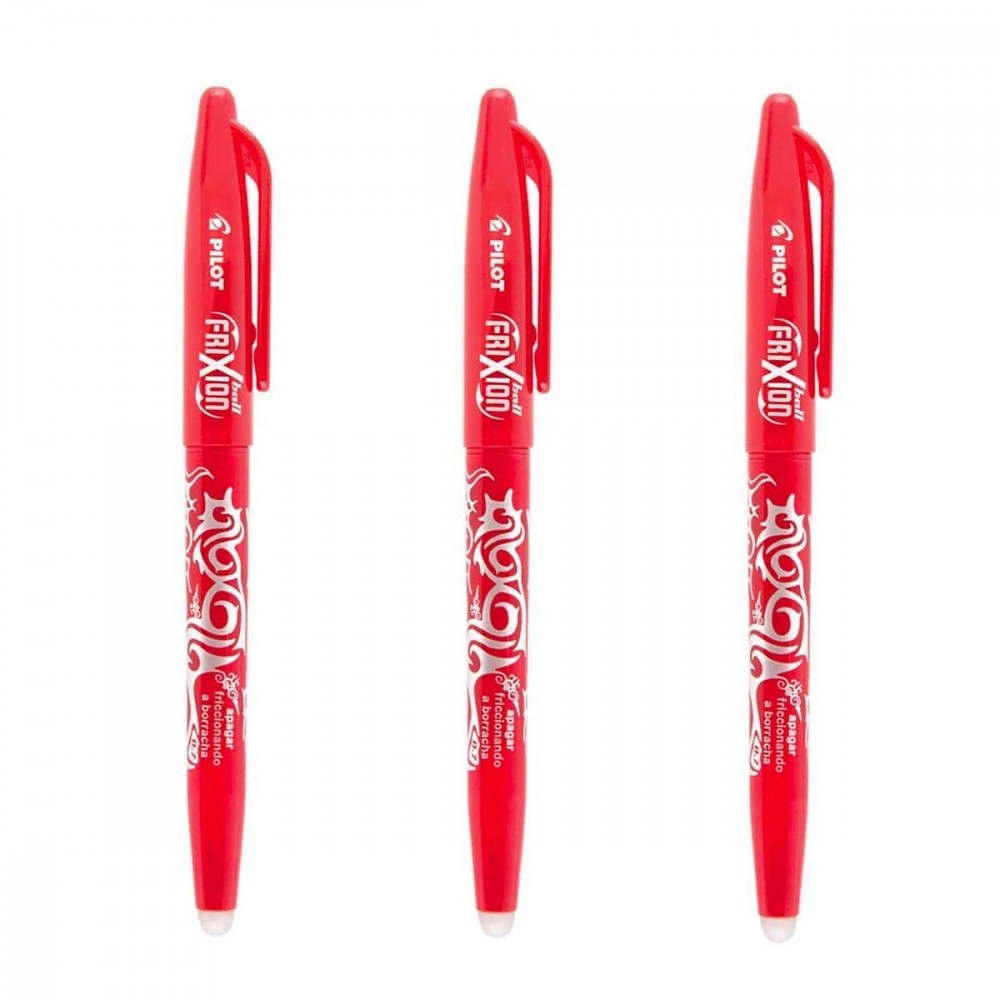 Paquet de 12 stylos Pilot Frixion Clicker 07 effaçable et rechargeable