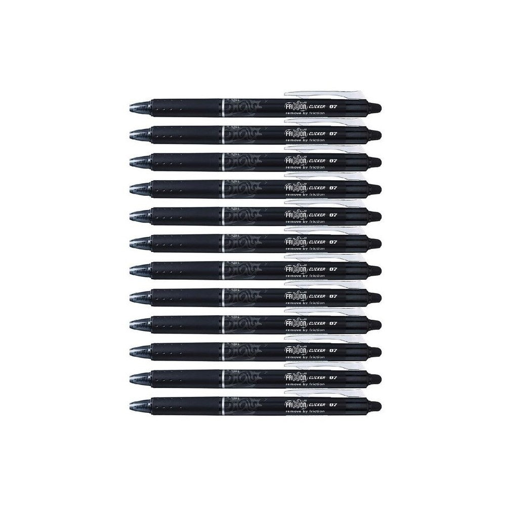 Pack de 3 stylos Pilot Frixion Clicker 07 effaçable et rechargeable