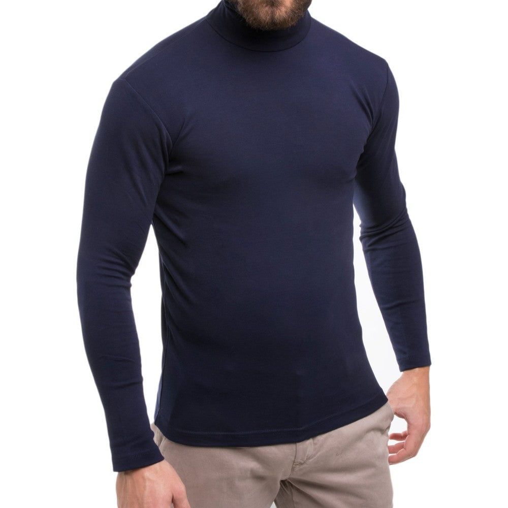 VKA28 Pack 5 sous-pulls homme avec intérieur polaire mod. Robert Demi col roulé