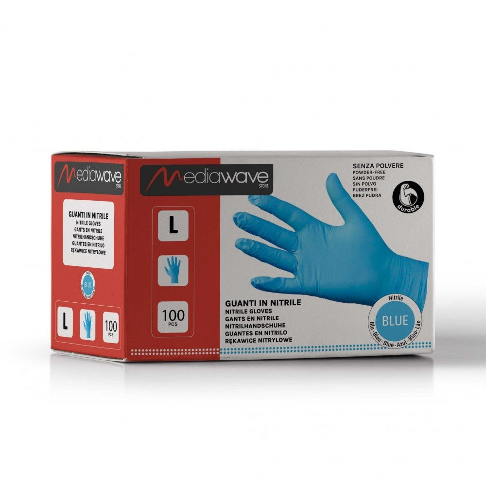 Boite 500 gants NITRILO jetable BLEU utilisation médicale/tatouages ​​