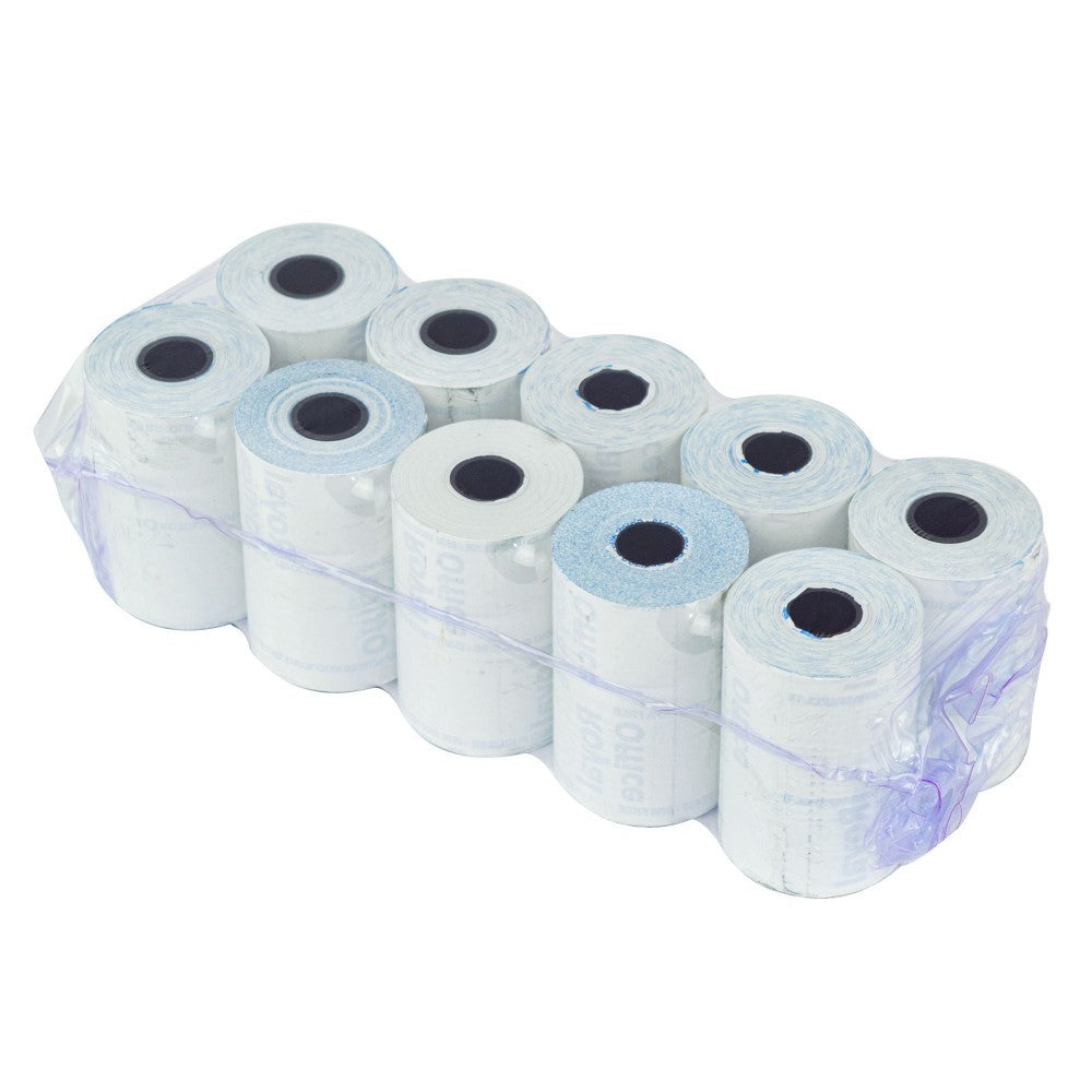 Pack 50 stylos et 10 rouleaux de papier thermique TPE 57mmx30mt trou 12 mm 55gr