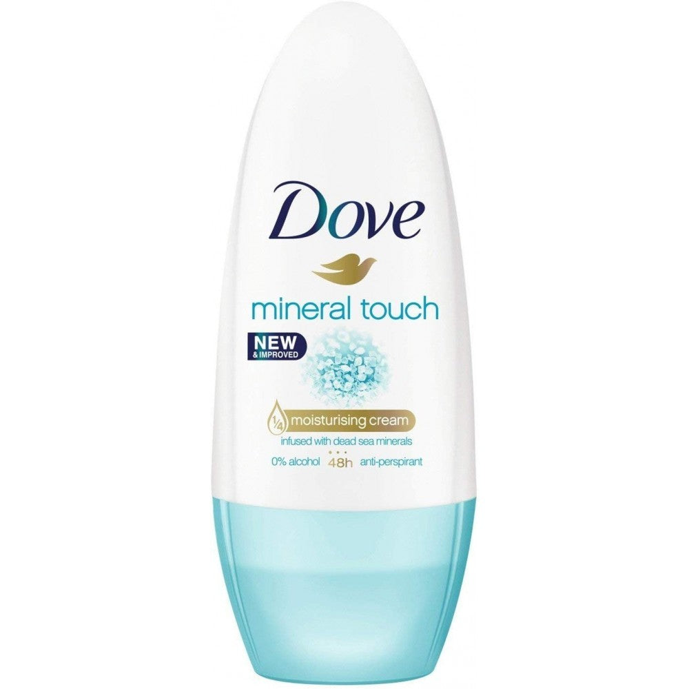 Pack 6 Déodorant minéral Dove Touch Roll-on 50 ml minéraux de la mer Morte